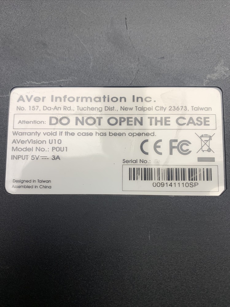 Used AVer P0U1 AVerVision USB Document Camera Flexible Arm