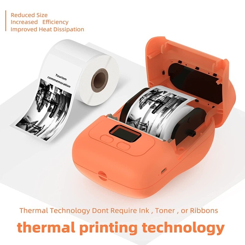 Phomemo M110 Portable Thermal Label Printer Mobile Barcode Printer+3 Rolls Paper