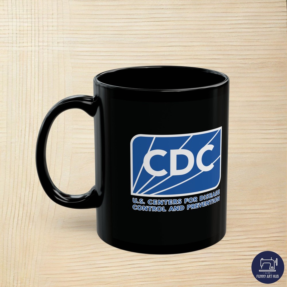 CDC Centers for Disease Control Logo Premium Black Coffee Mug
