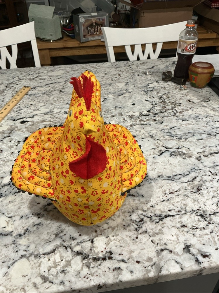 Vintage Fabric Chicken Door Stop
