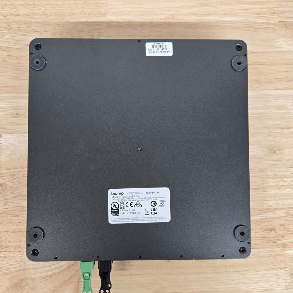 Biamp TesiraFORTE X 400 Meeting Room DSP Multi-Effects Processor + Adapter