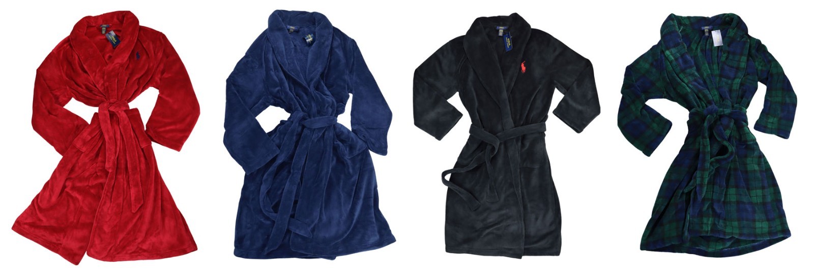 Polo Ralph Lauren Plush Microfiber Fleece Belted Men's Bathrobe NWT Pick Color