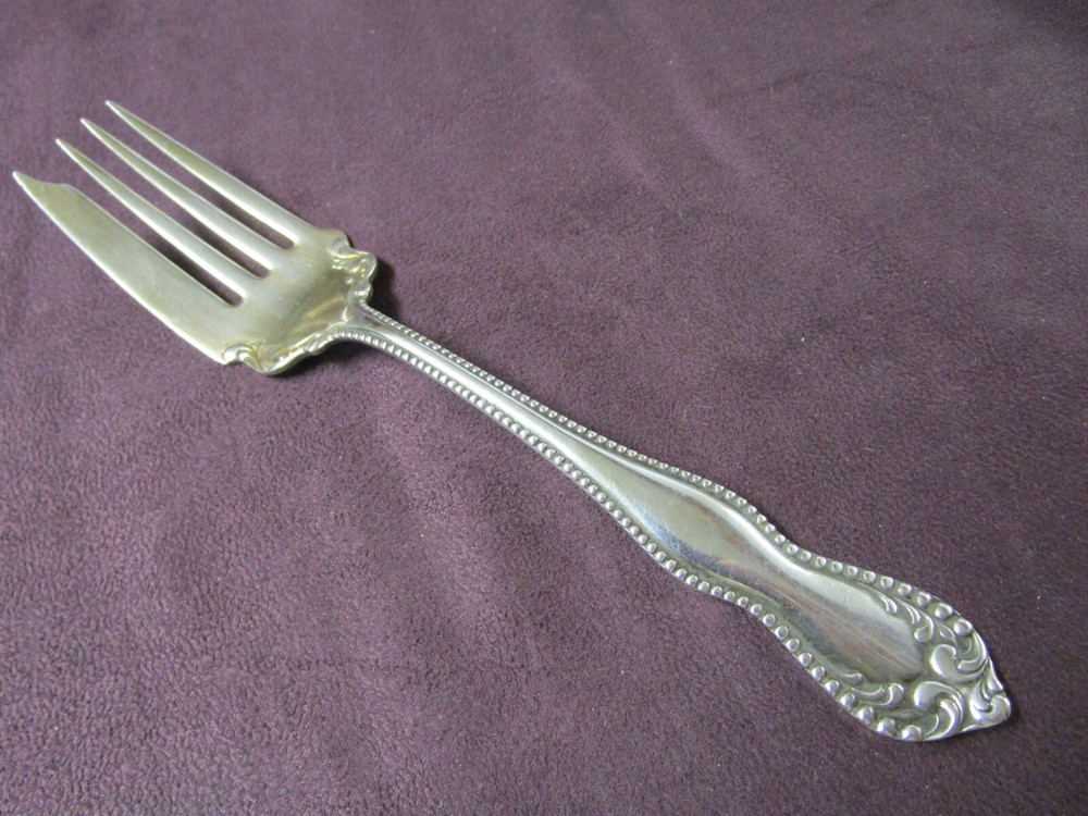 PEARL 1898 Cold Meat or Serving Fork Silverplate No Monogram