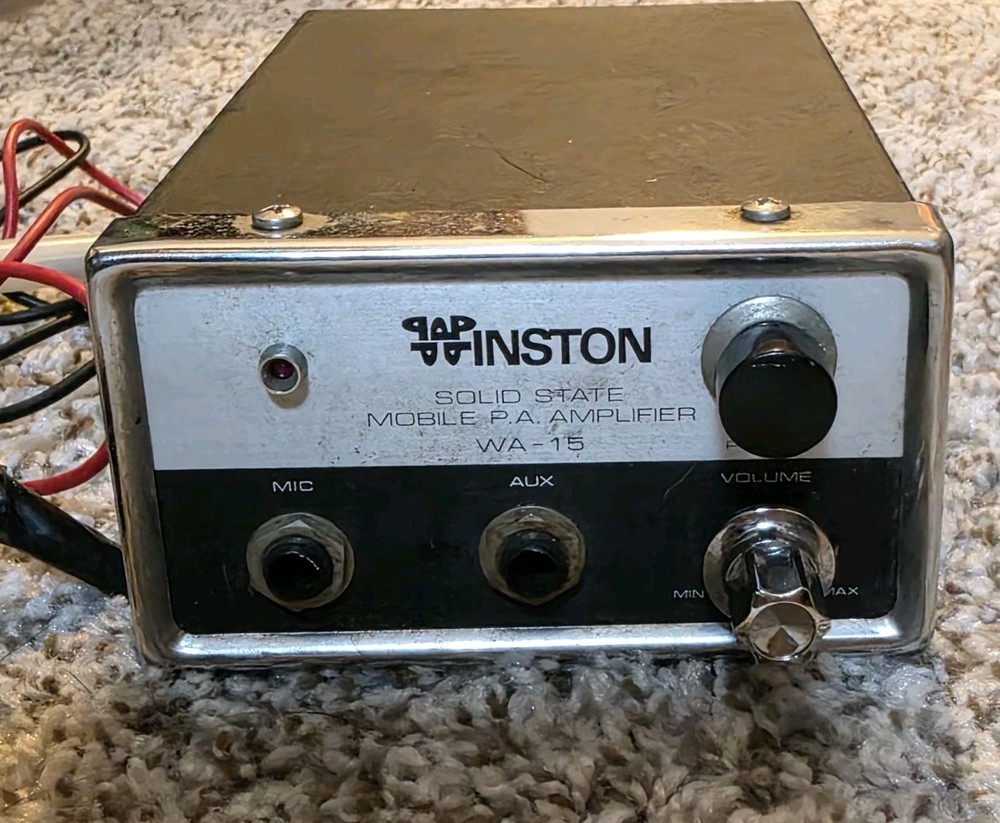 Winston Wa-15 Solid State Mobile P.A. Amplifier