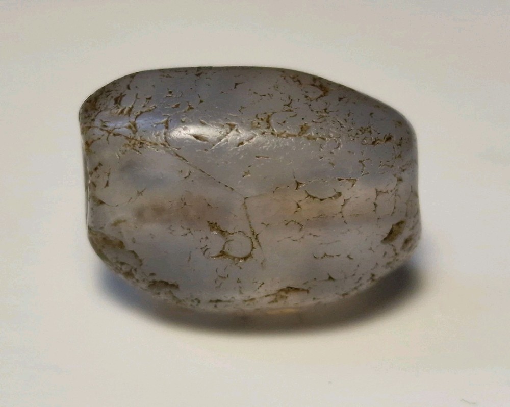 ANCIENT RARE BLUE CHALCEDONY AGAT BEAD