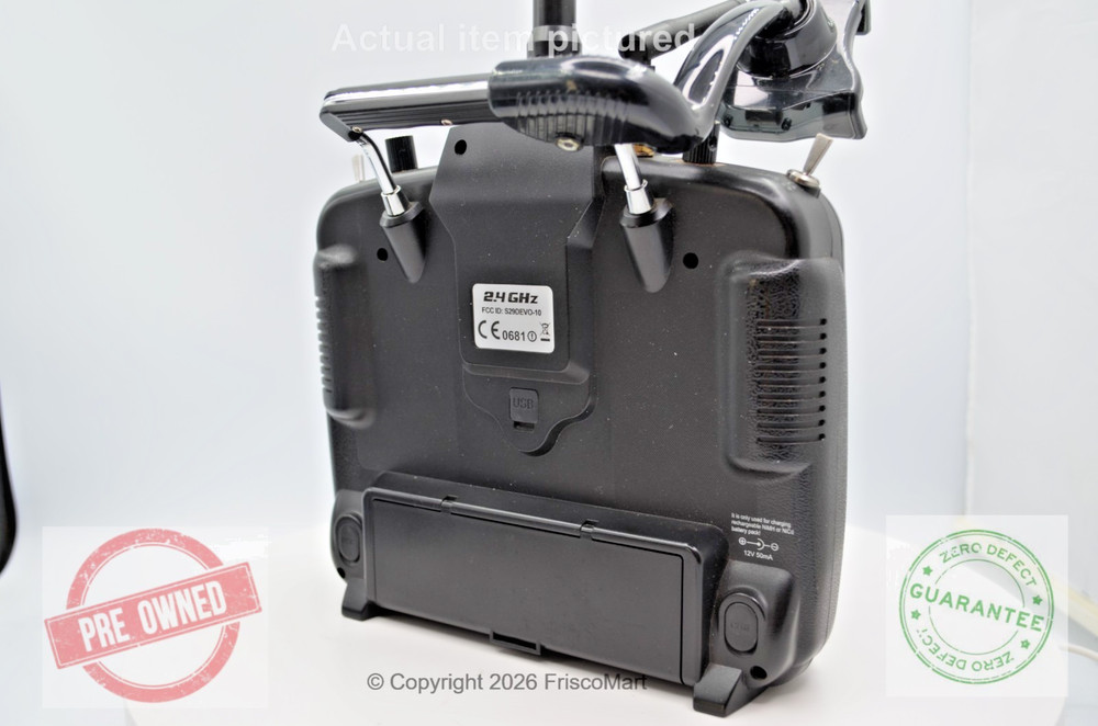 Walkera Devo 10 RC Controller. with Phone Holder Adapter, Aux4 Antenna installed
