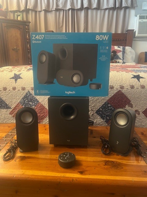 Logitech Z407 Bluetooth Computer Speakers with Subwoofer and Wireless Control