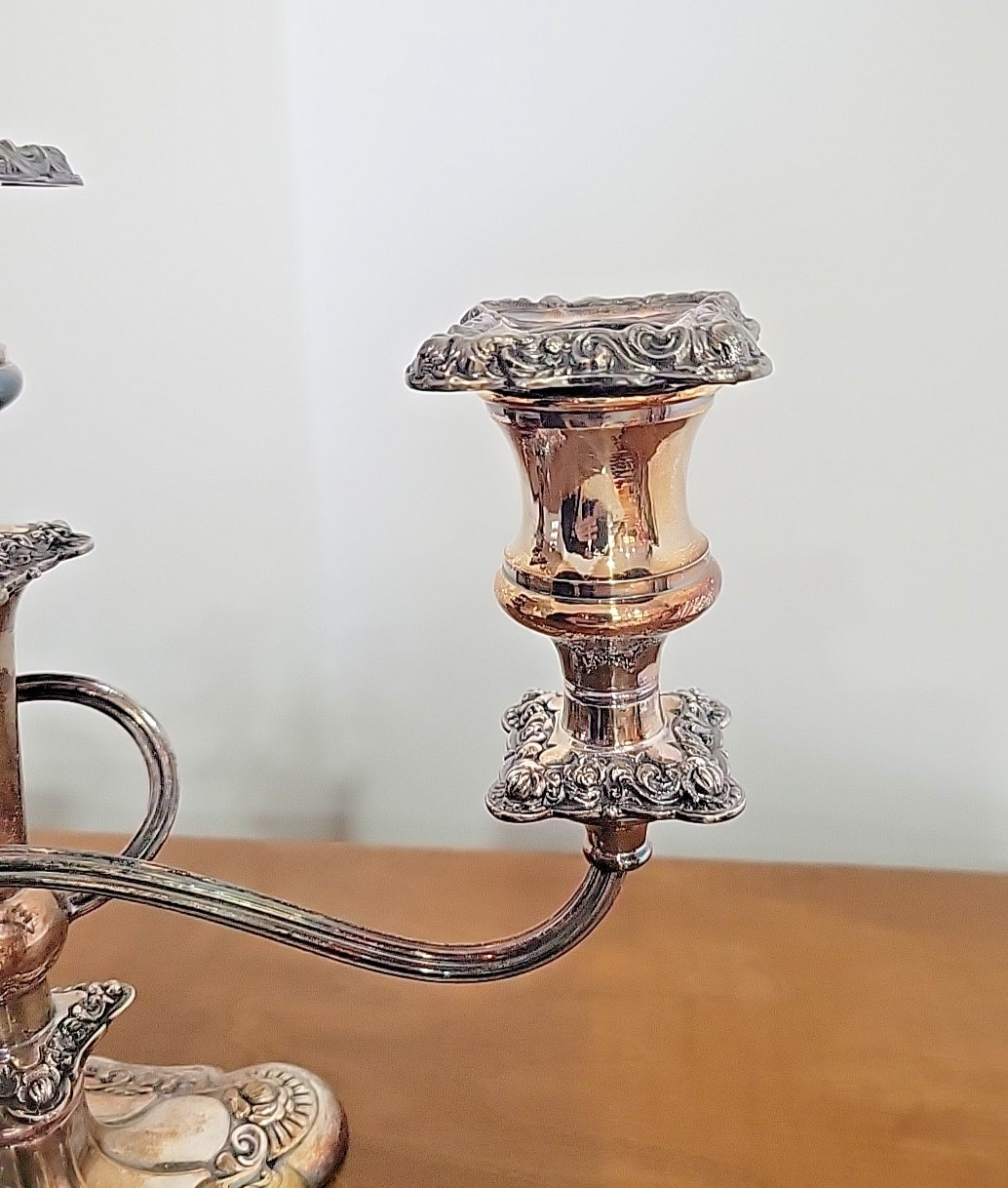 Gorgeous International Silver Co 3 Arm Silver Plated Candelabra 508