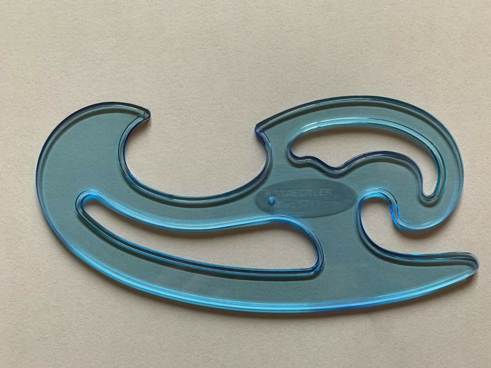 Staedtler Mars 571 FRENCH CURVE Set of 3 - A B & C blue transparent plastic NEW