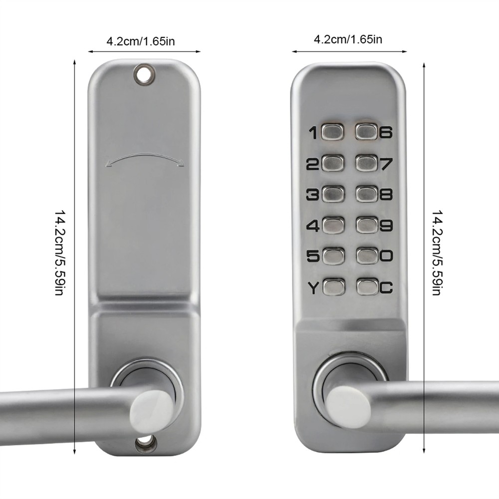 Mechanical Digital Door Lock Waterproof Keyless Password Keypad Home Security