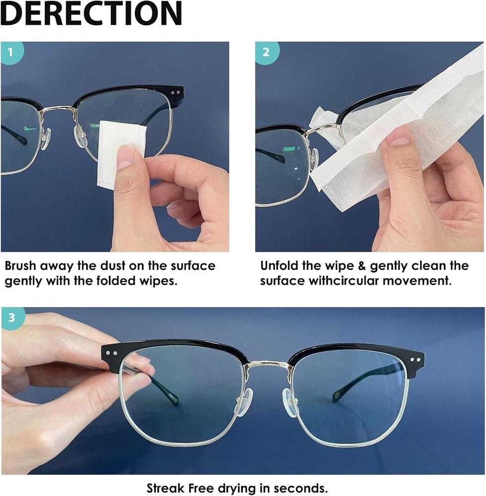 Individually Wrapped Eyeglass Cleaner Wipes