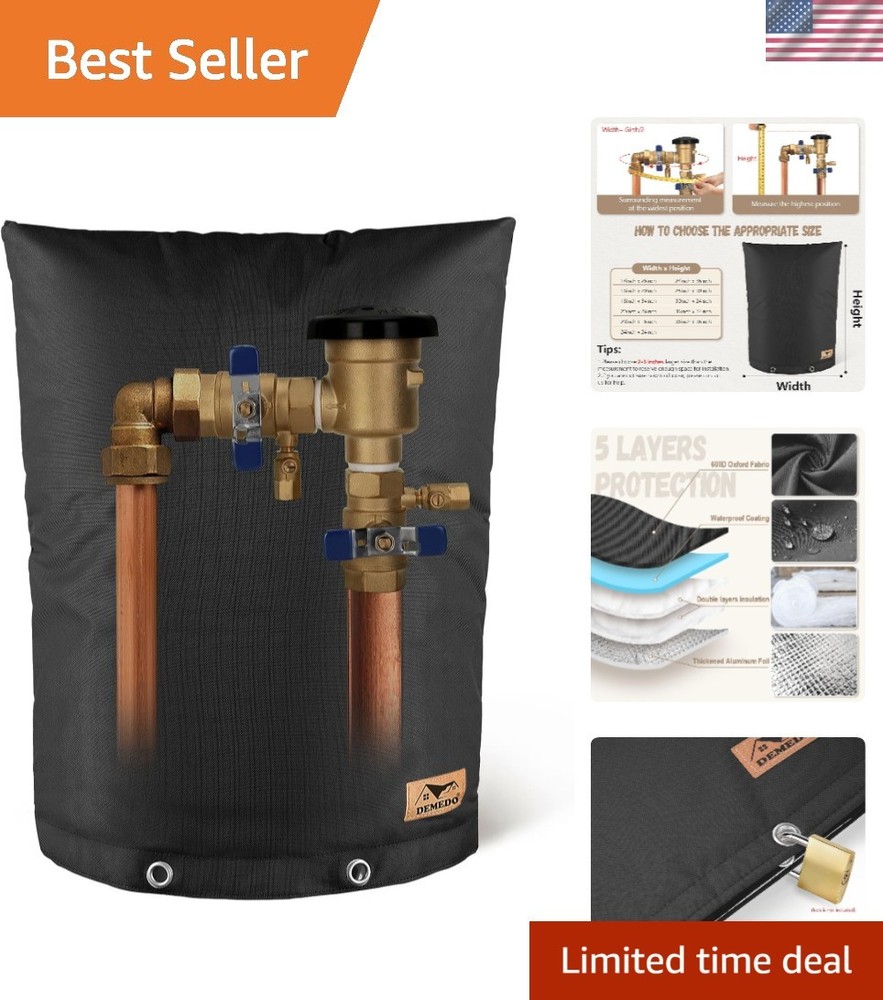 Triple Layered Insulation Backflow Cover - 16''W x 20''H, Secures from Elements