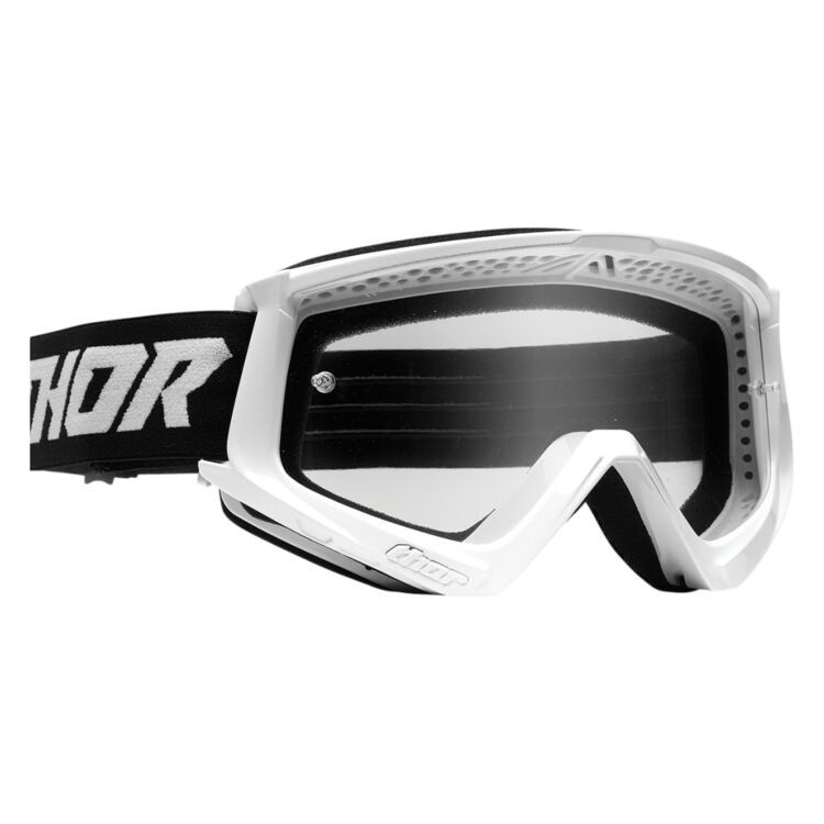 Thor Combat Racer Goggles WHITE BLACK