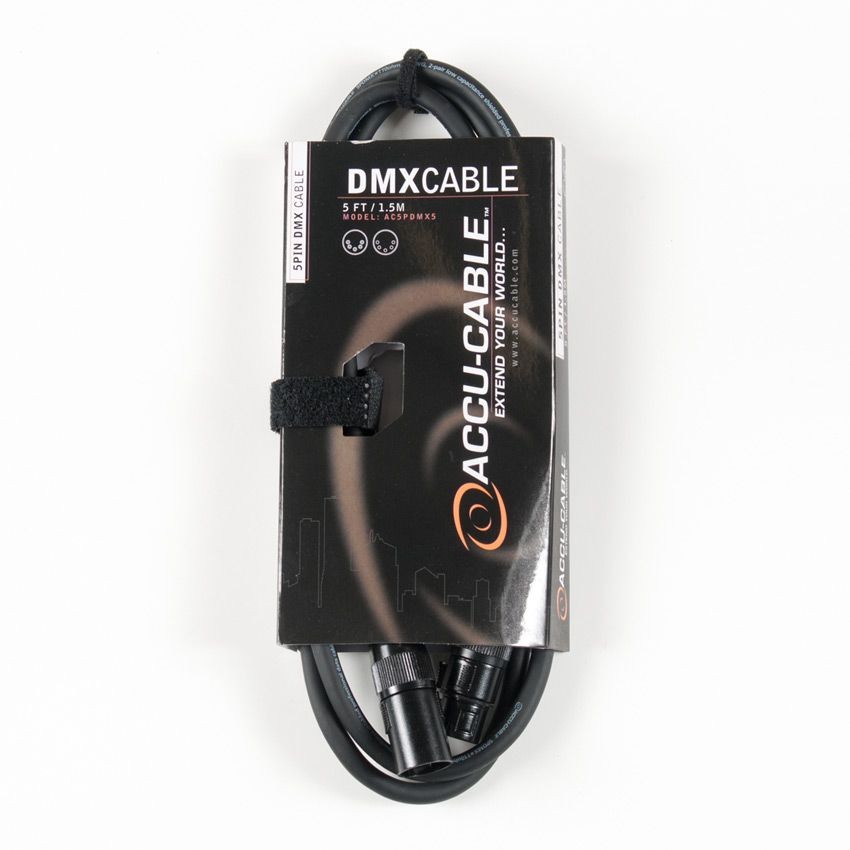 Accu-Cable 5-Pin DMX Cable, 05 ft