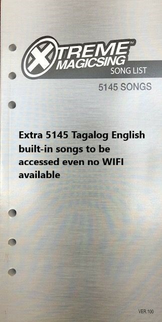 MAGIC SING Karaoke E5+ 5145 Tagalog Eng songs WiFi 2 Wireless Mic 1YR subscripti
