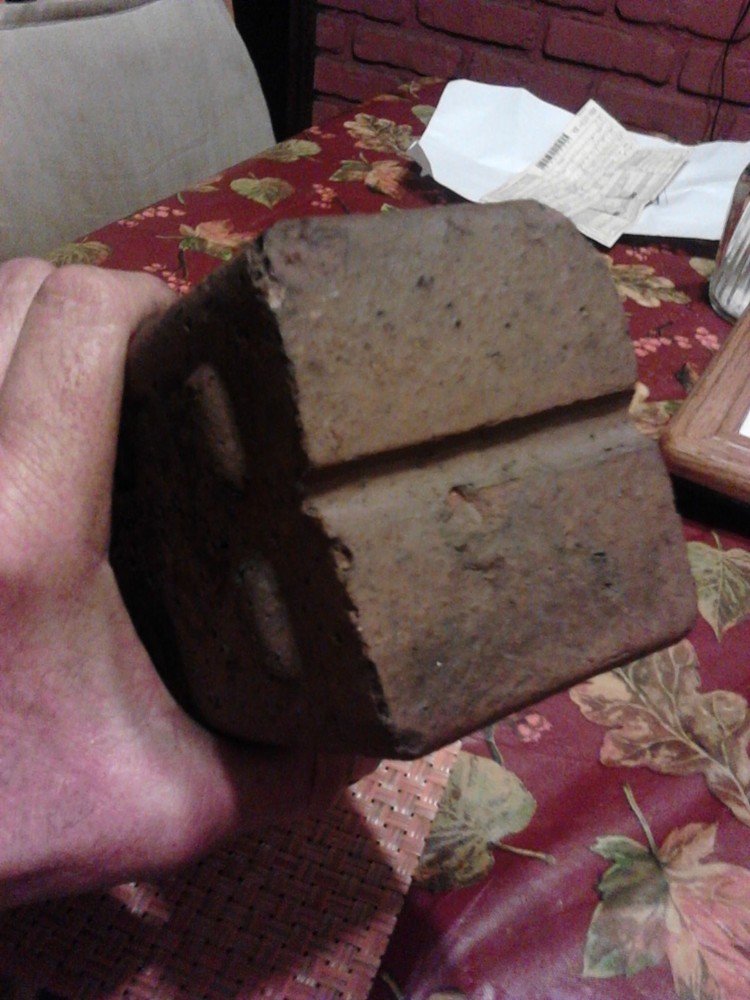 Antique Paving Paver Street Brick, Townsend Block ZO With 1906 Date Of Laydown.