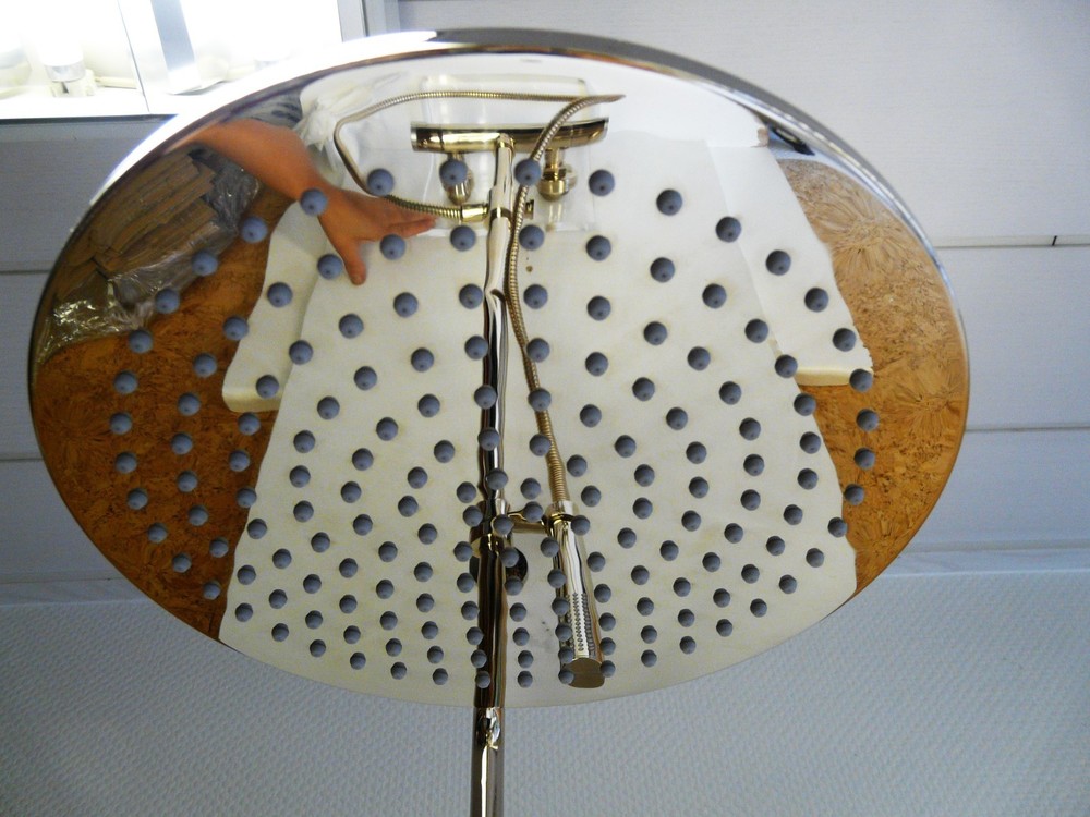 Chute Rain Shower Solid Brass, Shower System, Shower Head, Thermostat, New, Java