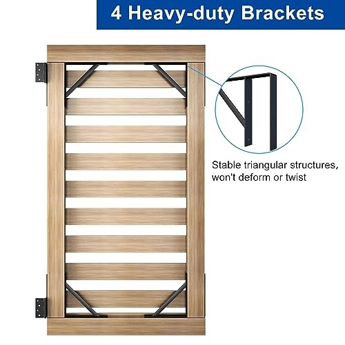 Heavy Duty Gate Corner Brace Bracket, Anti Sag Gate Kit Adjustable Gate