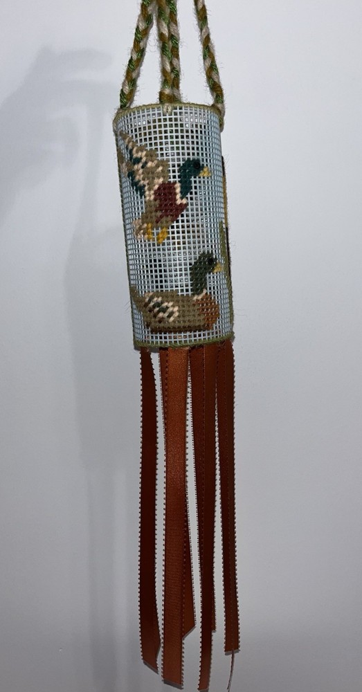 Cross-stitched Duck Wind Sock