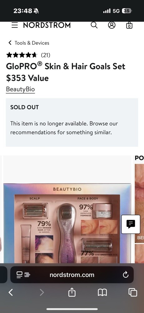 Beautybio Microneedle Set With Red Light Therapy