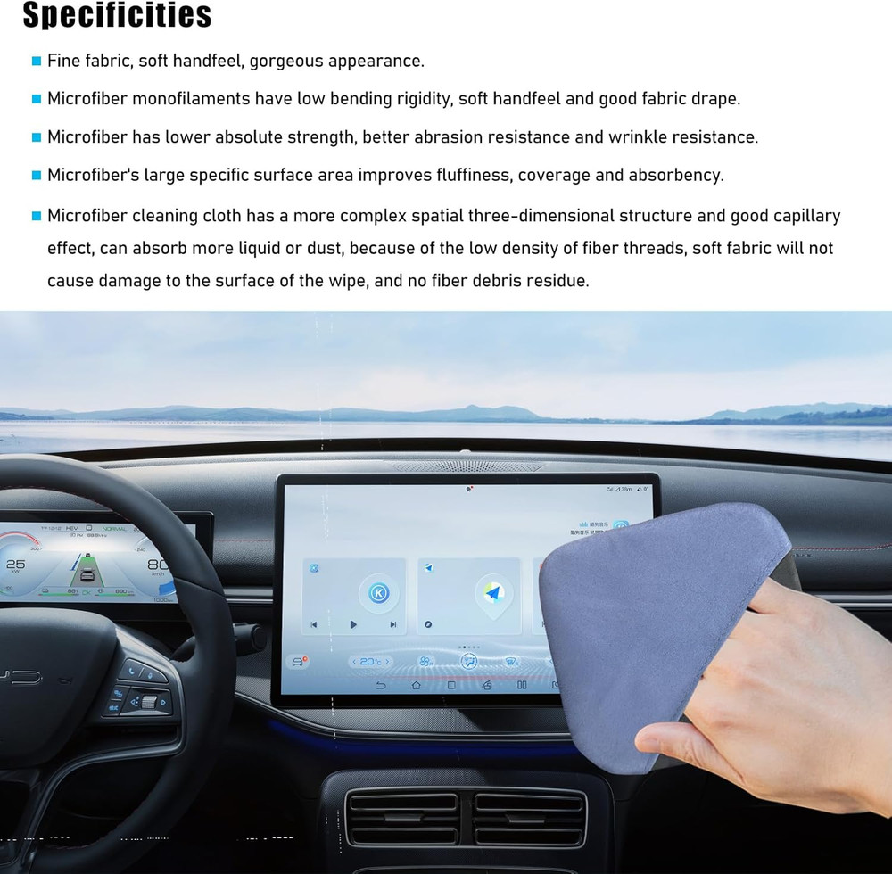 Car Screen Cleaner, Microfiber Auto Screen Cleaning Pad, Foldable Touch Screen C