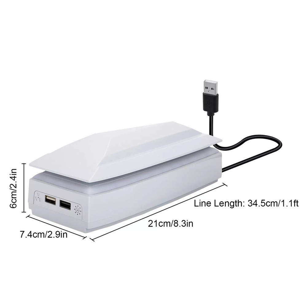 Adjustable Cooling Fan for PS5 Slim Disc/Digital Dustproof w/8 Modes Light;