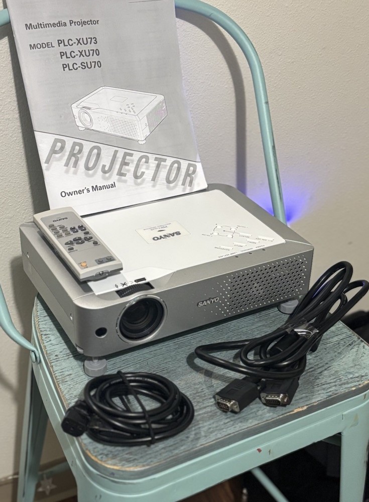 Sanyo Multimedia Projector Model PLC-XU73 W/ Case