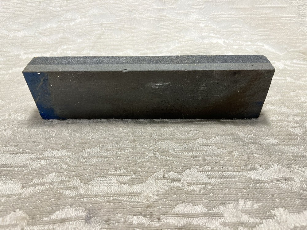 Two Grit Gray 8" Stone Knife Sharpening Stone Rectangular Fine Tool Rare --5546