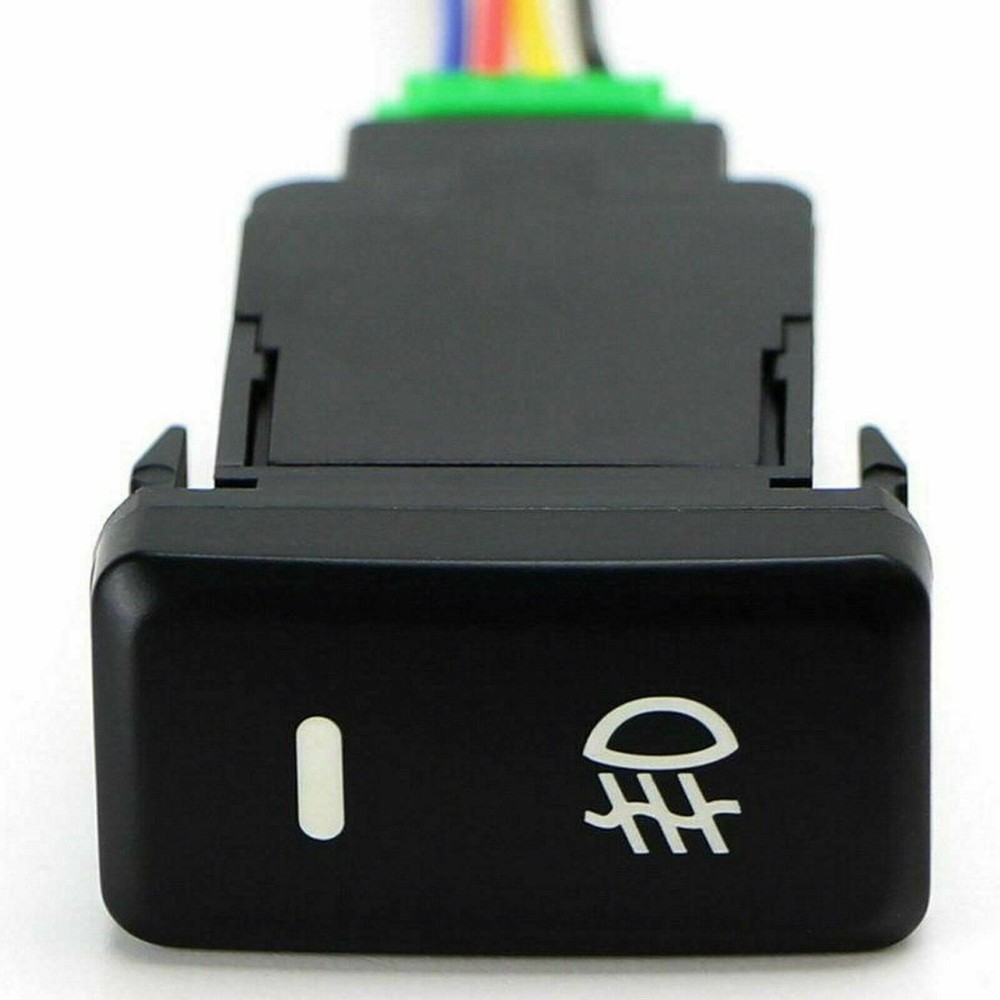 Fog Push Button Switch w/ Amber LED Background Indicator Lights OEM For Toyota