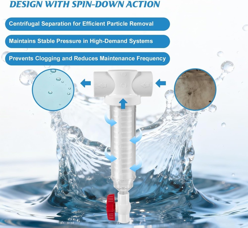 100 Mesh Spin Down 1-1/2" 50 GPM for Rusco Vu-Flow Spin-Down Filter System