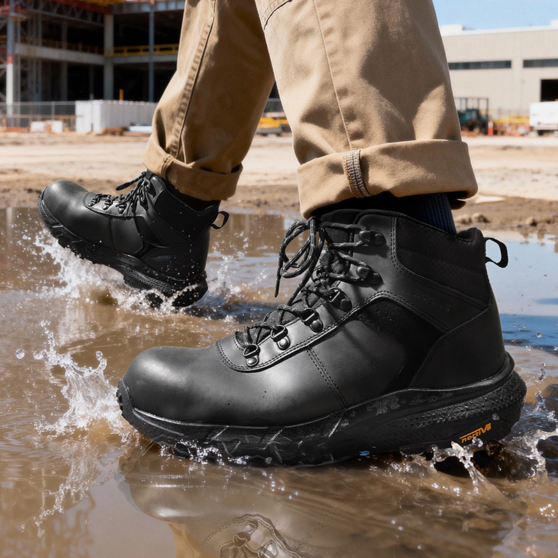 Men Composite Toe Construction Boots Lightweight Waterproof Safety Work Boots