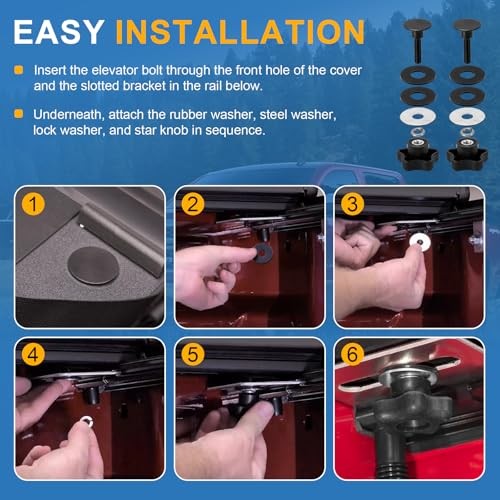 254A0001 Tonneau Cover Clamp Service Kit, Elevator Bolt Assembly, Replacement