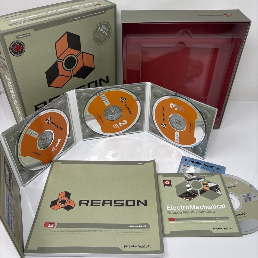 ⭐ Propellerhead Reason 2.5 Stand-Alone Music Station Software COMPLETE IN BOX ⭐