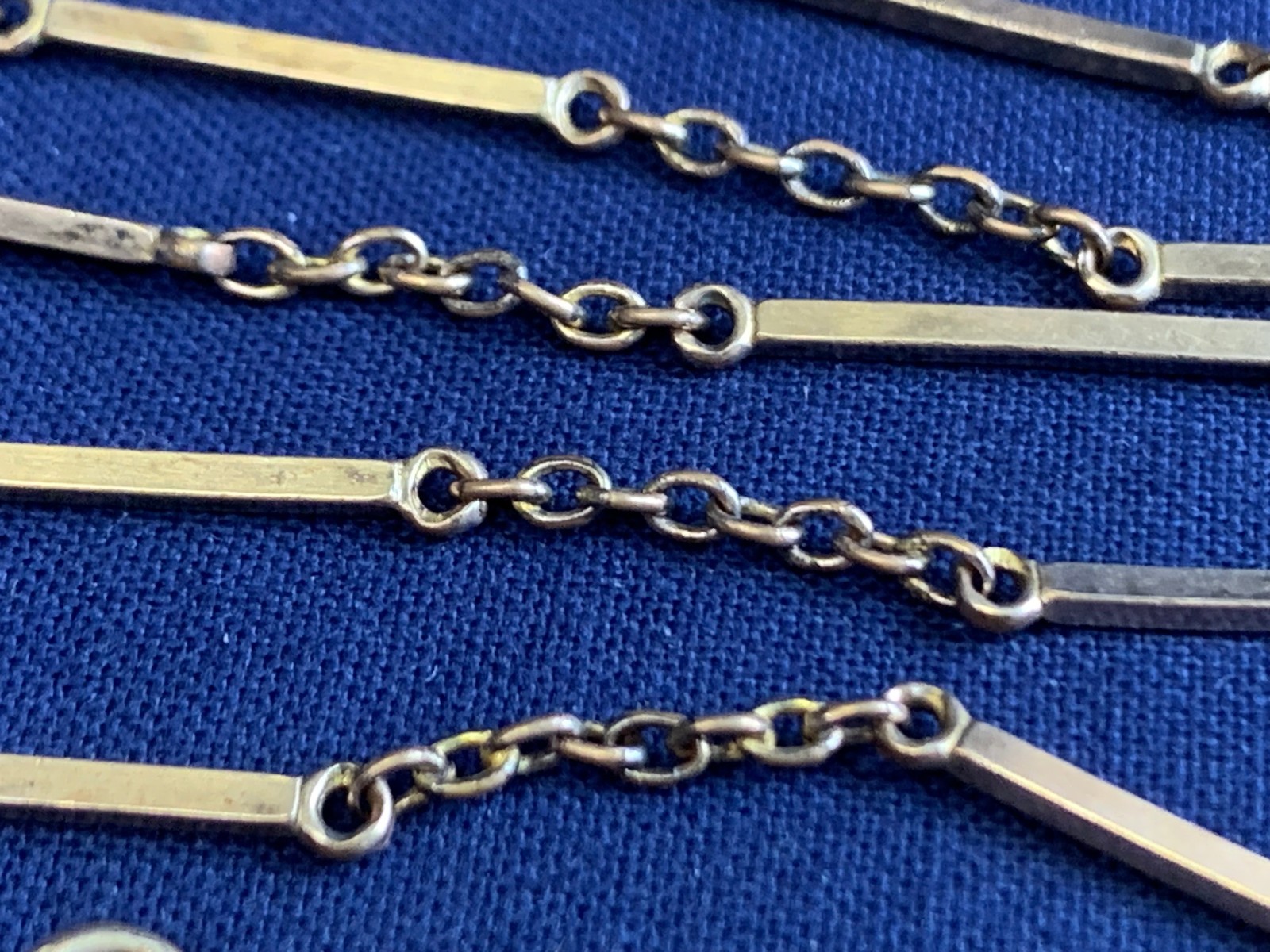 Antique 1/20 12K Gold Filled Pocket Watch Fob Vest Chain 15.5" Long Link Jewelry