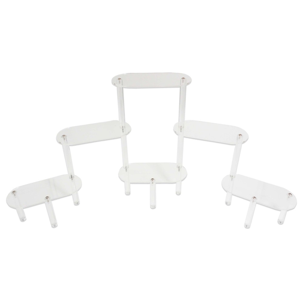 Clear Acrylic Multiplatform Display Stand with 6 Adjustable Risers