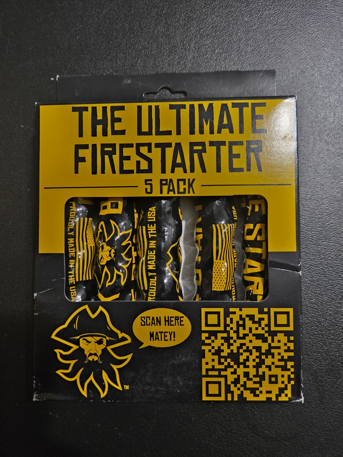 Black Beard Fire Starters 5PACK Fire Rope Black 5 Pack 50+ fires each