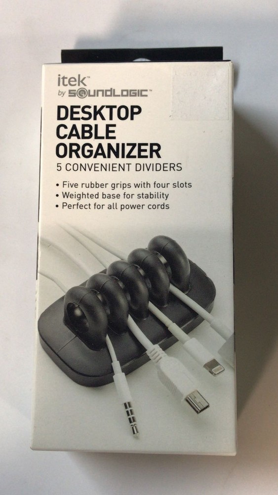 itek Desktop Cable Organizer, Black, Pink or Blue
