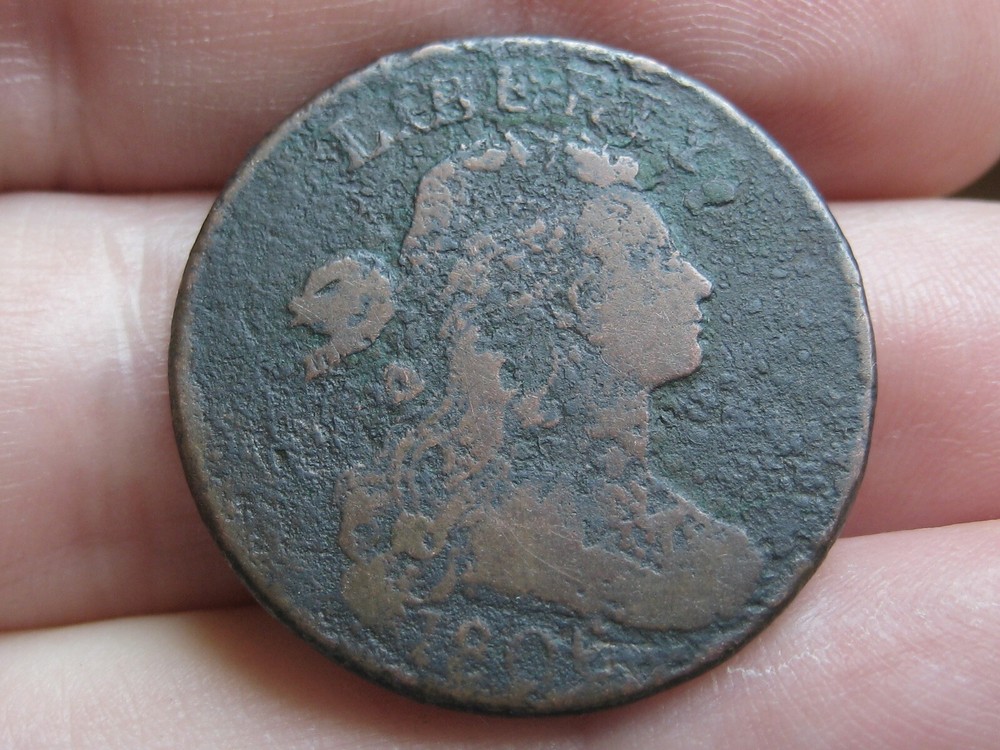 1806 Draped Bust Large Cent Penny- VG/Fine Details