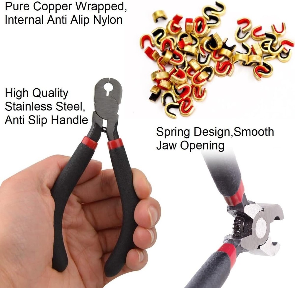 Archery Bow String Nocking PointAs Set with T Square Ruler Nocking Buckle Pliers