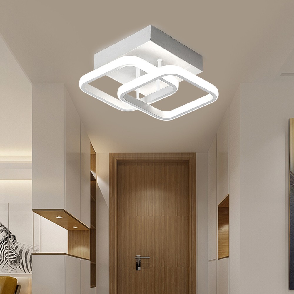 Square LED Ceiling Light Flush Mount Kitchen Bedroom Down Lighting Fixture Lamp