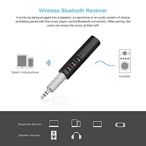 Wireless 3.5mm Car Bluetooth Mini Receptor Receiver Audio Speaker Adapter AUX