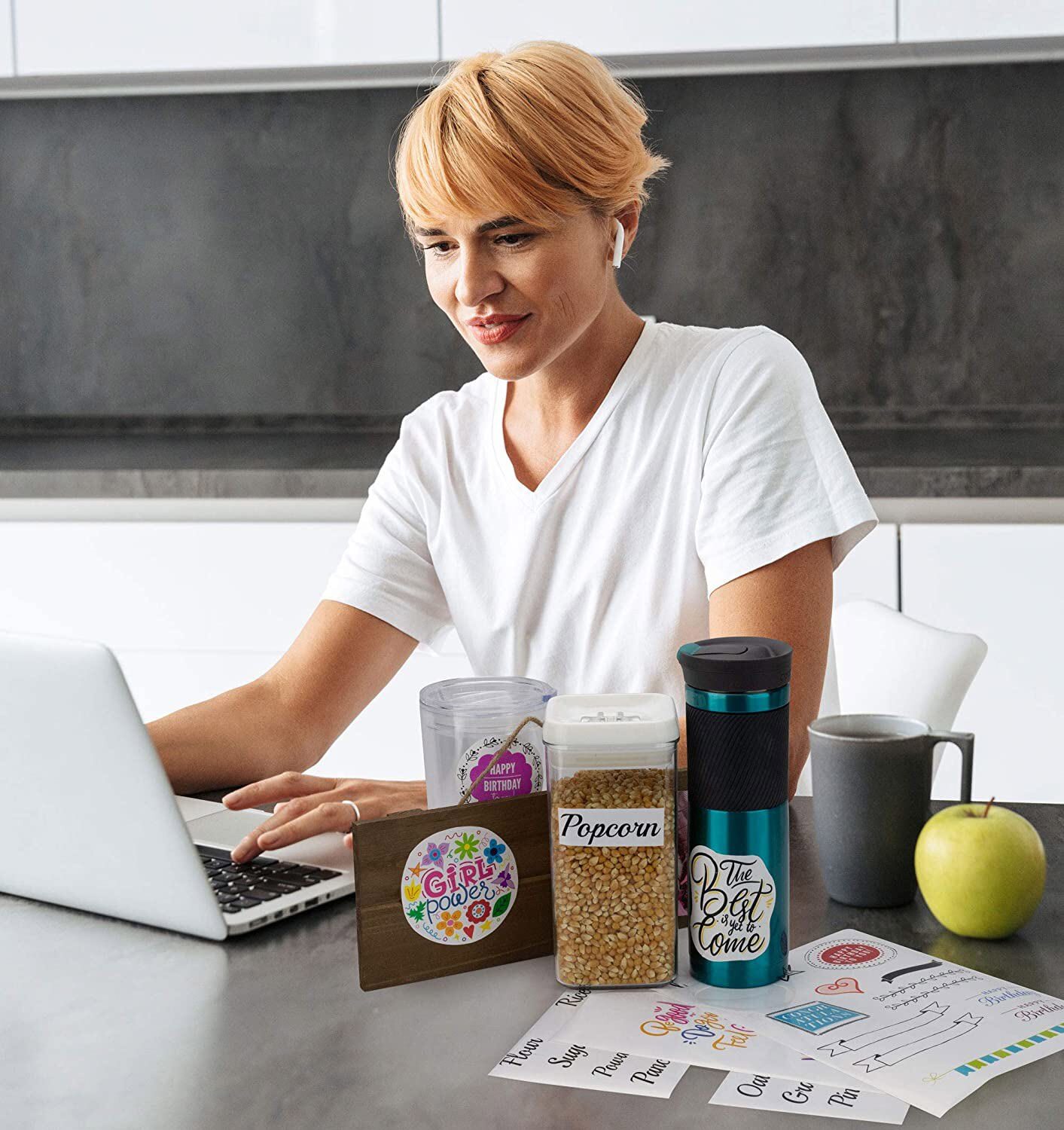 Glossy White Printable Vinyl Sticker Paper for Inkjet Laser Waterproof US STOCK!