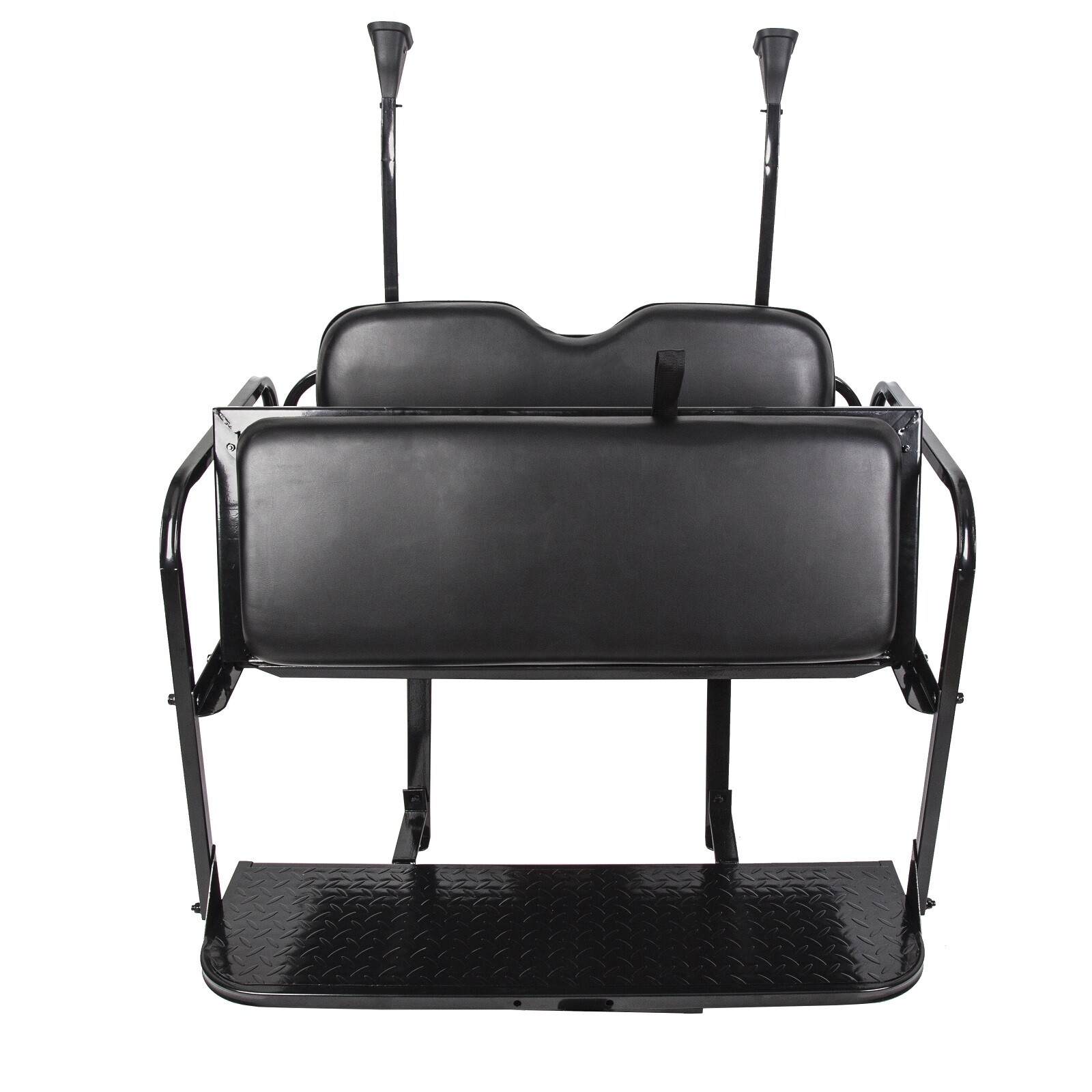 For Club Car Precedent Golf Cart Flip Folding Rear Back Seat Kit - Black Seats