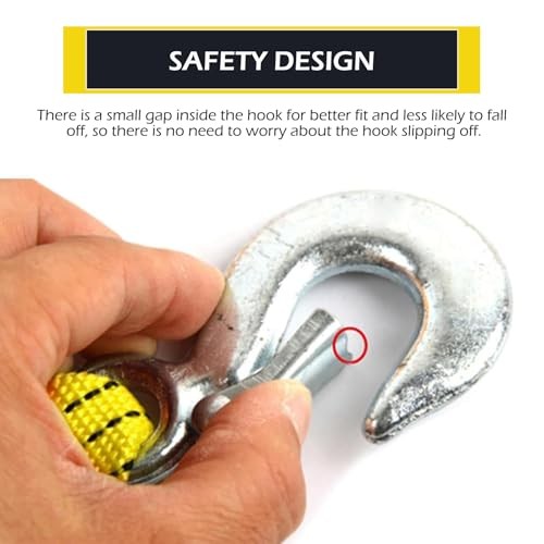 Car Towing Rope, Double-layer Thickened Nylon Towing Strap with U-shaped Hook,