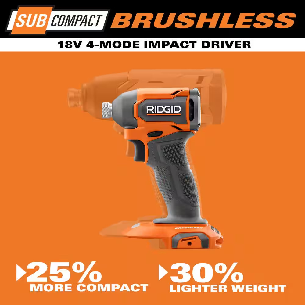 18V Subcompact Brushless 2-Tool Combo Kit with Drill/Driver, Impact Driver, (2)