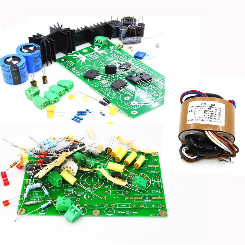NEW E834 RIAA MM Amplifier Kit Base + Power Supply Kit + Transformer