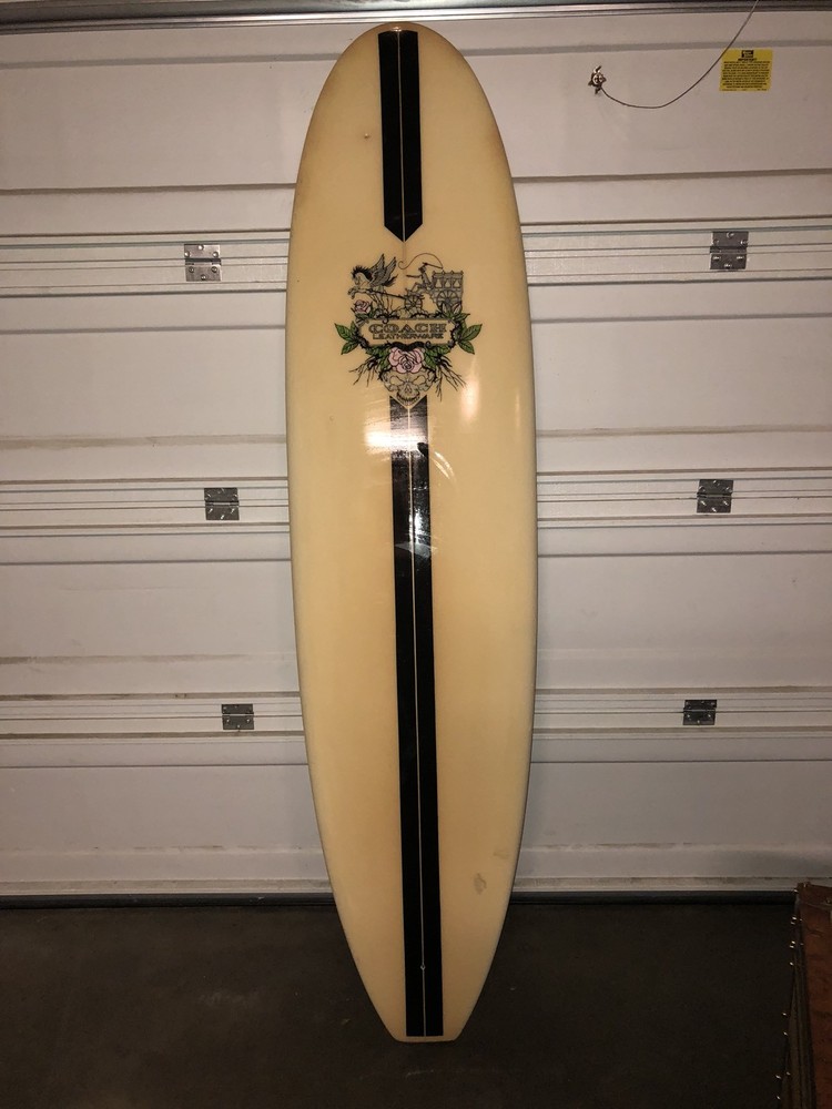 extremely RARE - limited edition COACH brand SURFBOARD - 7ft