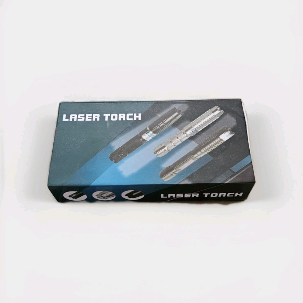 450nm Blue Laser Pointer Pen Adjustable Focus Laser Flashlight Visidle Beam+Case
