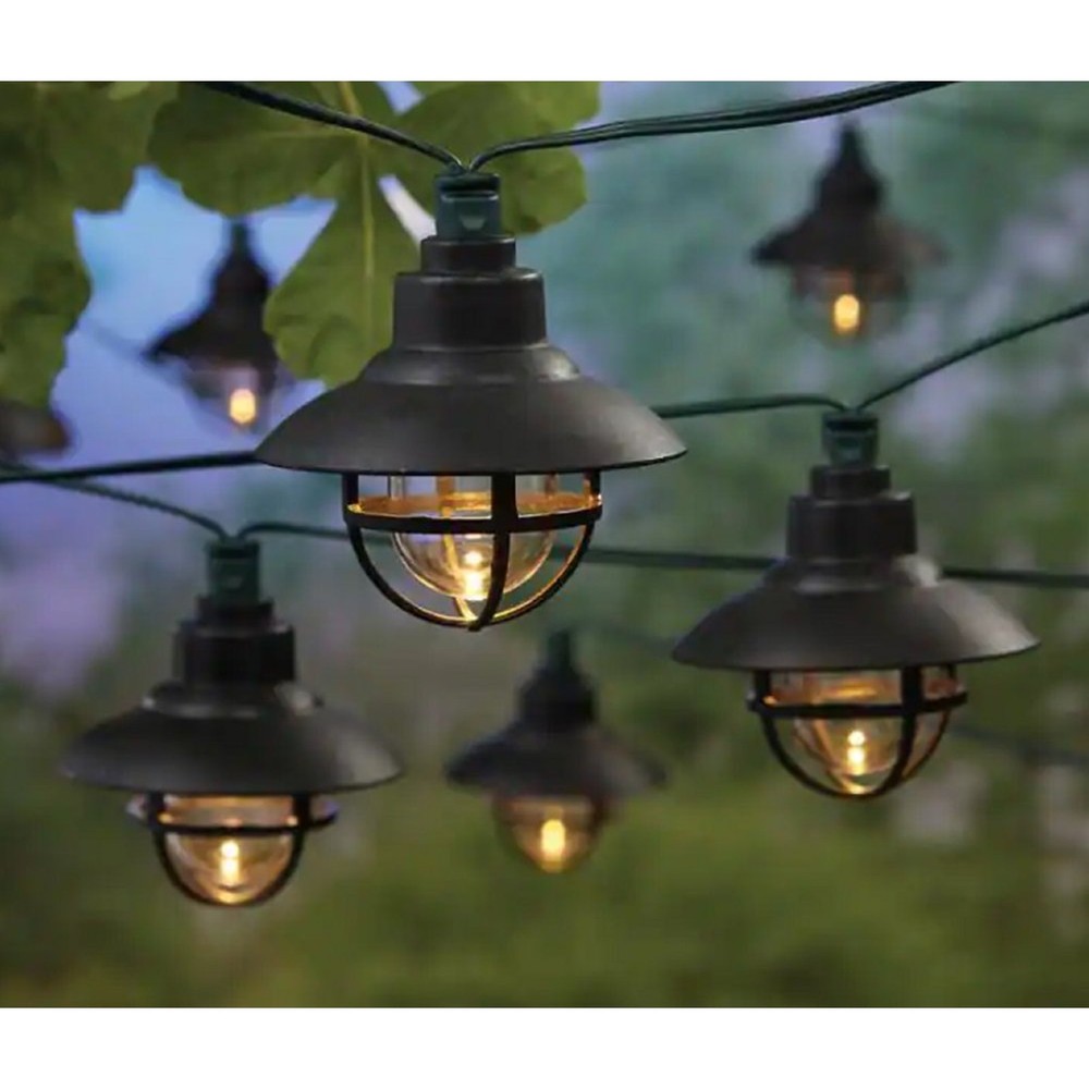 (3 Sets) 20-Light Solar Black Integrated LED Nautical String Lights, 19.25 Ft.