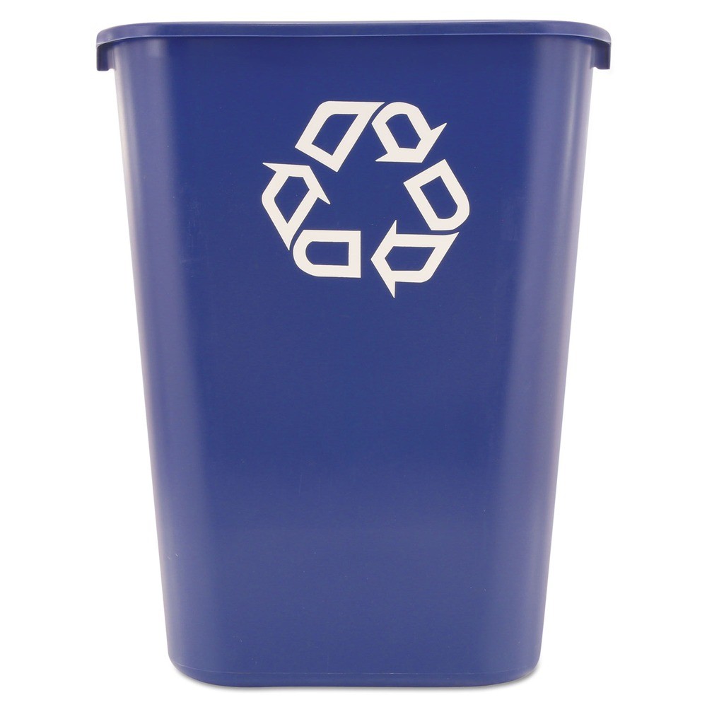 Rubbermaid Commercial 295773BE 41.25-qt. Deskside Recycle Bin - L, Blue New